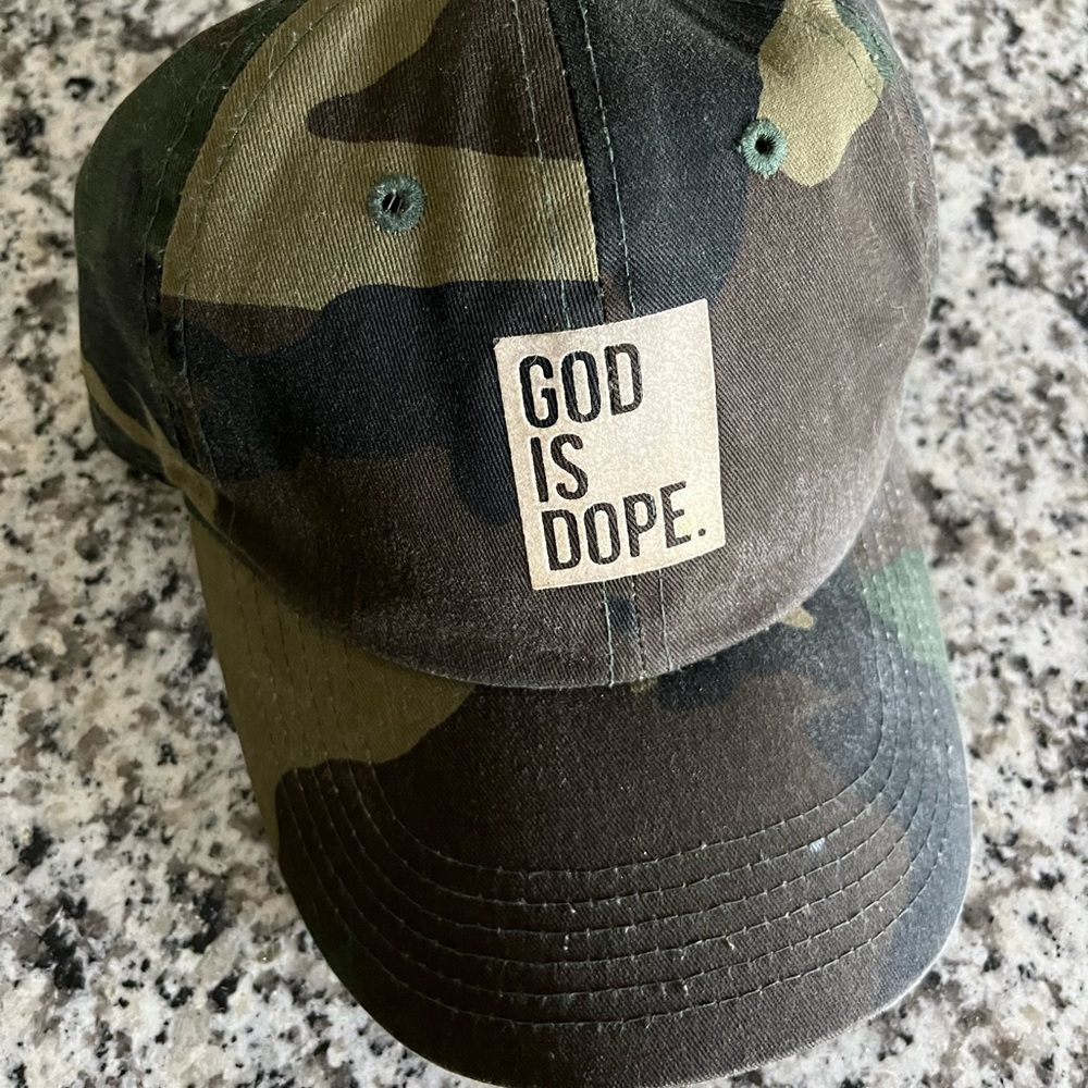 God Is Dope Camouflage Dad Hat